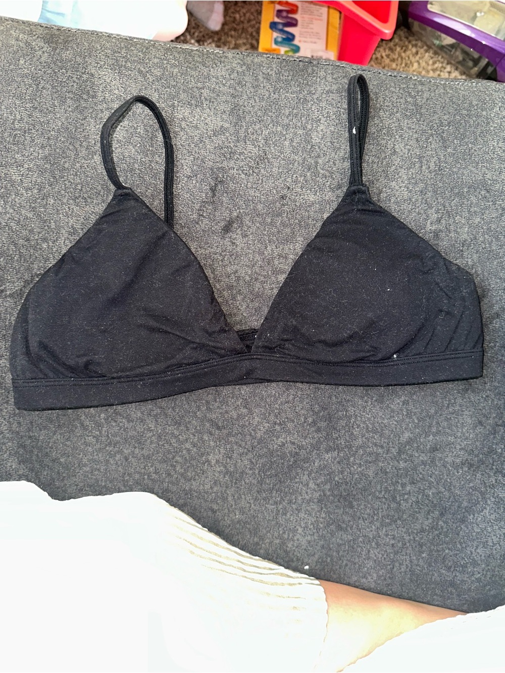 Women's Black Triangle Bralette - Unbranded
